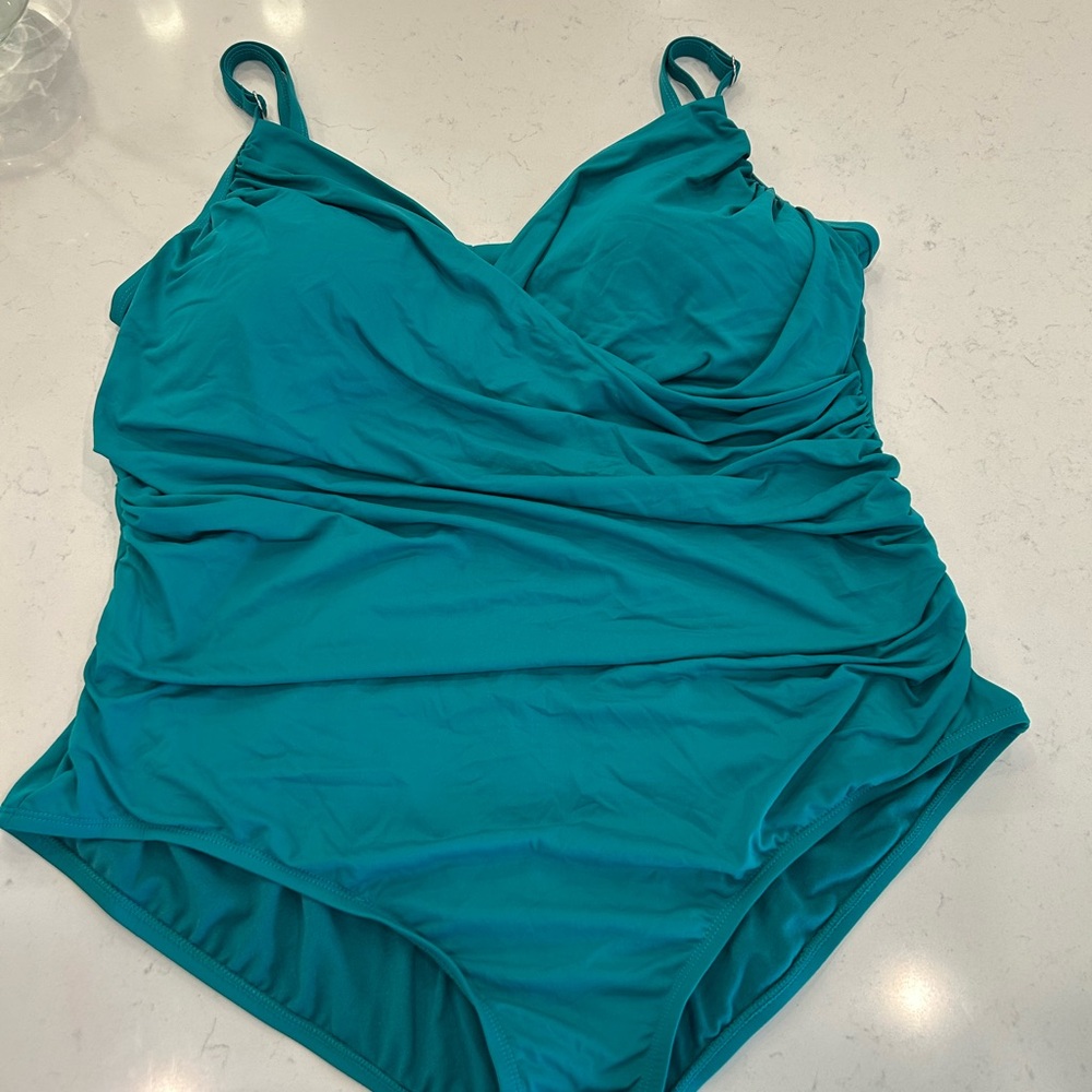 (3 for $10) Jantzen Teal One Piece Swimsuit